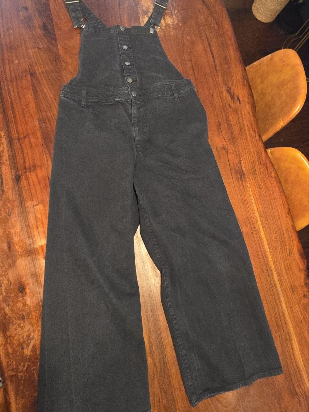 Universal Thread Black Wide-Leg Women’s Denim Overalls